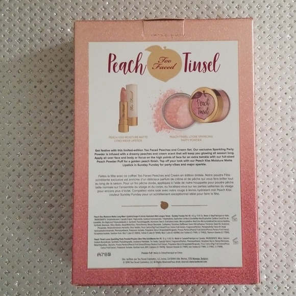 ✨SOLDOUT ONLINE✨ Too Faced 🍑Peach Tinsel NWT - Picture 8 of 8